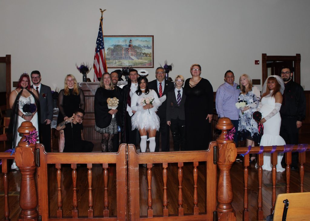 The Honorable Kelvin Soto, Esq. Officiates Second Annual HalloWedding Group Scare-A-Mony, Vow Renewal & Reception